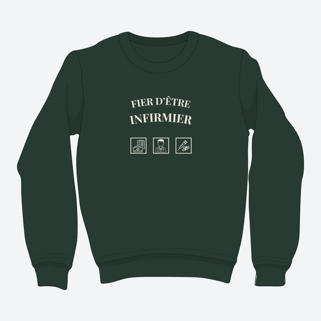 Crewneck - Infirmier - Pictogrammes *formulation masculine*