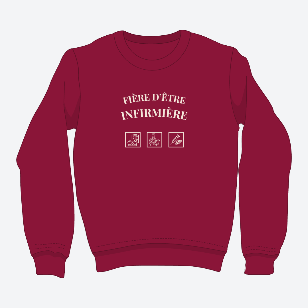 Crewneck - Infirmiere - Pictogramme *formulation féminine*