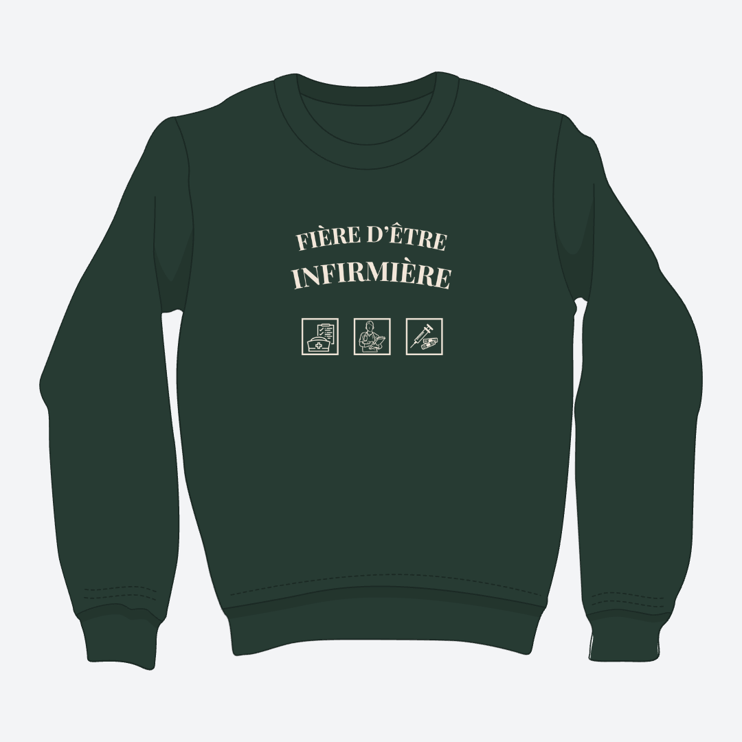 Crewneck - Infirmiere - Pictogramme *formulation féminine*